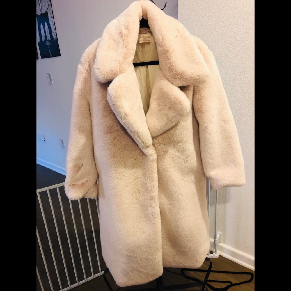 White fur coat